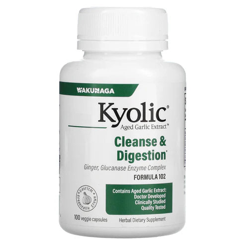 Kyolic Aged Garlic Extract Cleanse and Digestion Formula 102 - 100 Veggie Capsules