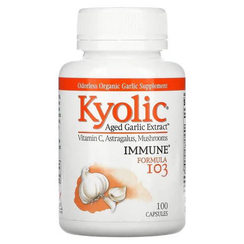 Kyolic Aged Garlic Extract Formula 103 Immune Support, 100 Capsules