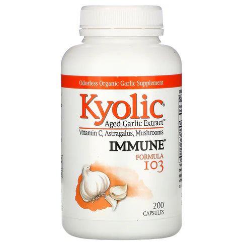 Kyolic Aged Garlic Extract Formula 103 Immune Support, 200 Capsules