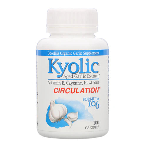 Kyolic, Aged Garlic Extract Cayenne, Hawthorn Berry Form 106, 100 Capsules
