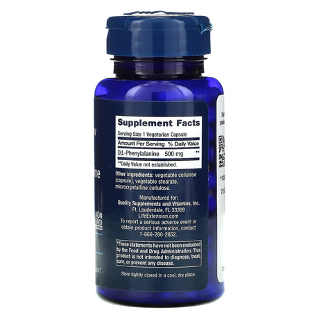 Life Extension D, L-Phenylalanine 500 mg