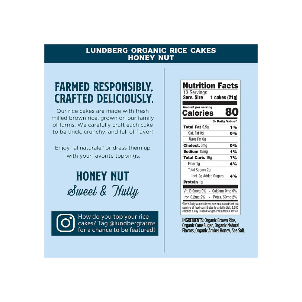 LUNDBERG FAMILY FARMS Honey Nut 9.6 OZ