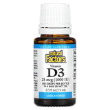Natural Factors VITAMIN D3 DROPS 25 MCG (1,000 IU) 0.5/FL OZ