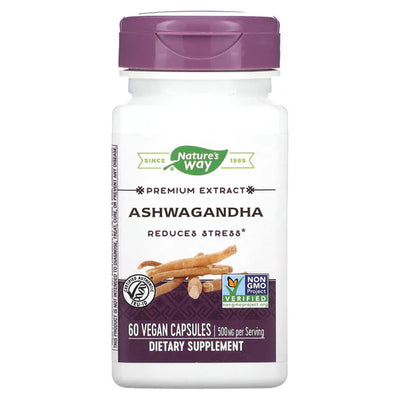 Extracto prémium de Ashwagandha de Nature's Way, 60 cápsulas veganas