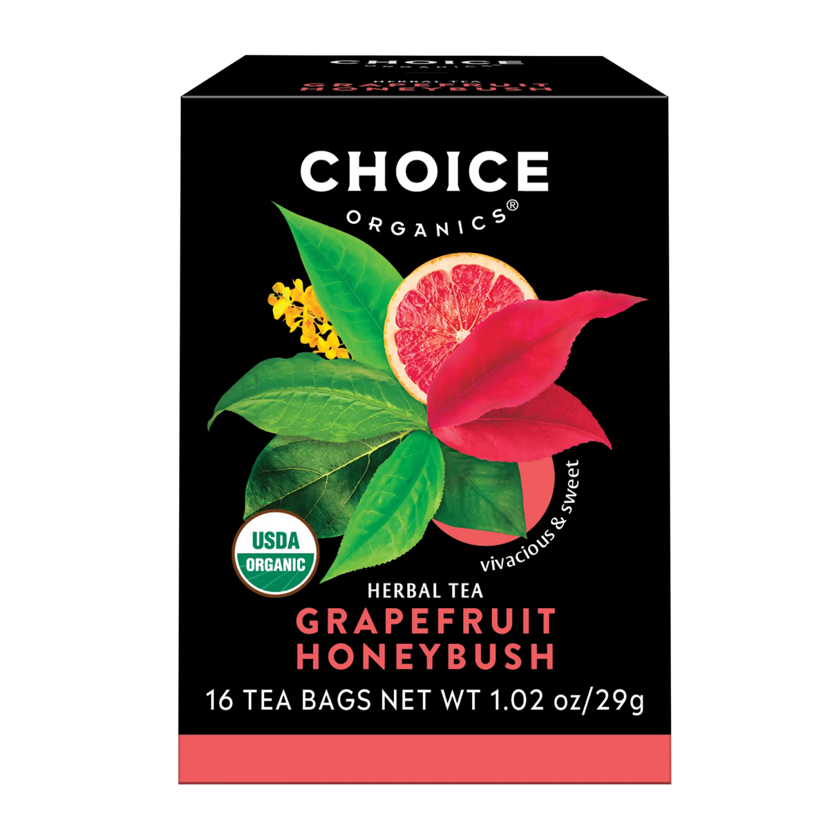 CHOICE ORGANIC TEAS Grapefruit Honeybush Tea 16 BAG