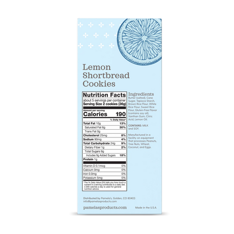 PAMELA`S Lemon Shortbread 6.25 OZ