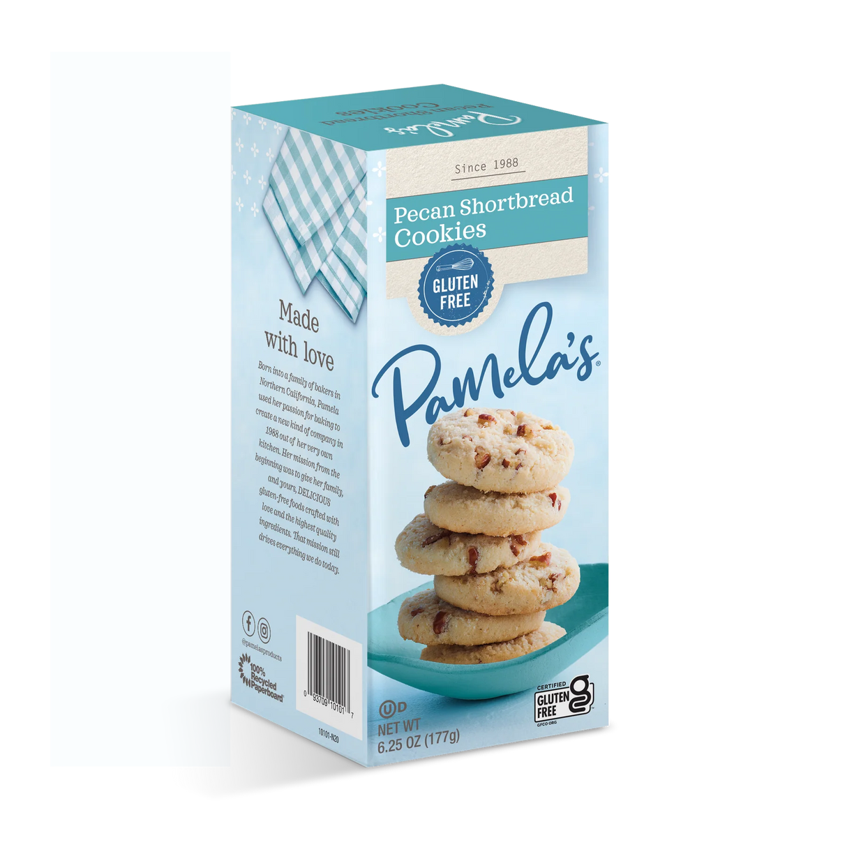 PAMELA`S Pecan Shortbread 6.25 OZ