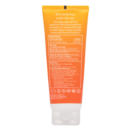 Dermae Sun Defense Clear Zinc Suncscreen Broad Sectrum SPF 30 Body