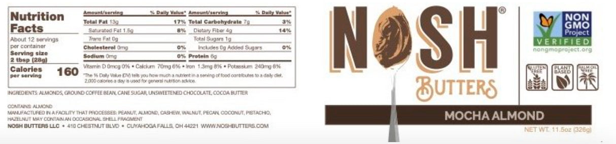 NOSH BUTTERS Mocha Almond 11.5 OZ