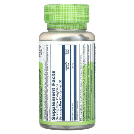 Solaray Nettle 100CT 900MG Veg Capsule