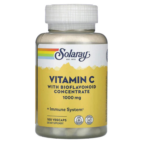 Solaray Vit C 100CT 1000MG Veg Capsule