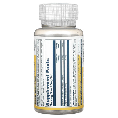 Solaray Zinc 100CT 50MG Veg Capsule