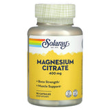 Solaray Magnesium Citrate 90CT 400MG Veg Capsule