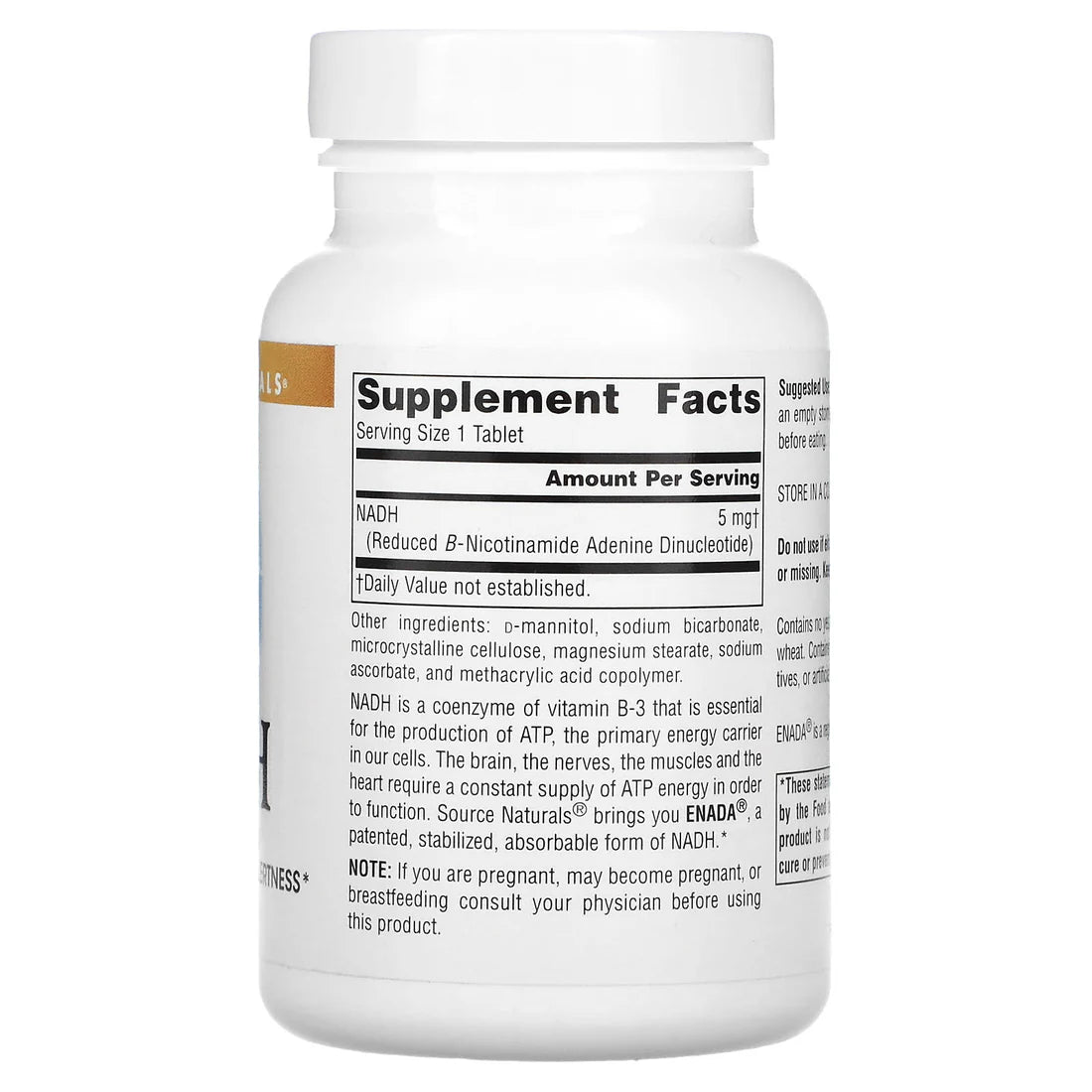 SOURCE NATURALS ENADA NADH 5.0MG 30T