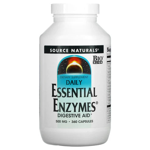SOURCE NATURALS ESSENTIAL ENZYMES 500MG 360C