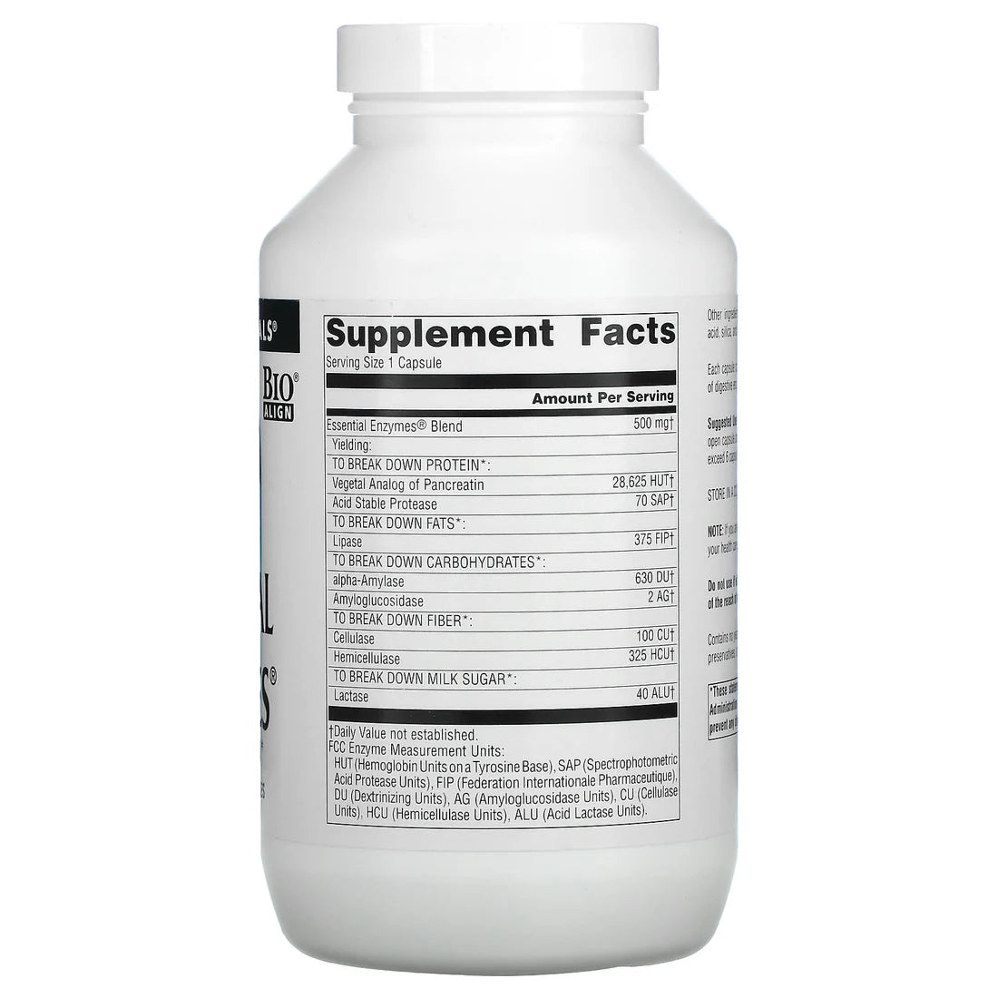 SOURCE NATURALS ESSENTIAL ENZYMES 500MG 360C