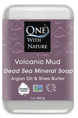 ONE WITH NATURE DEAD SEA VOLCANIC MUD SPA BAR SOAP 7OZ