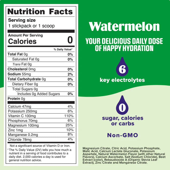 Ultima Replenisher - Electrolyte Hydration Powder 30 Servings Watermelon