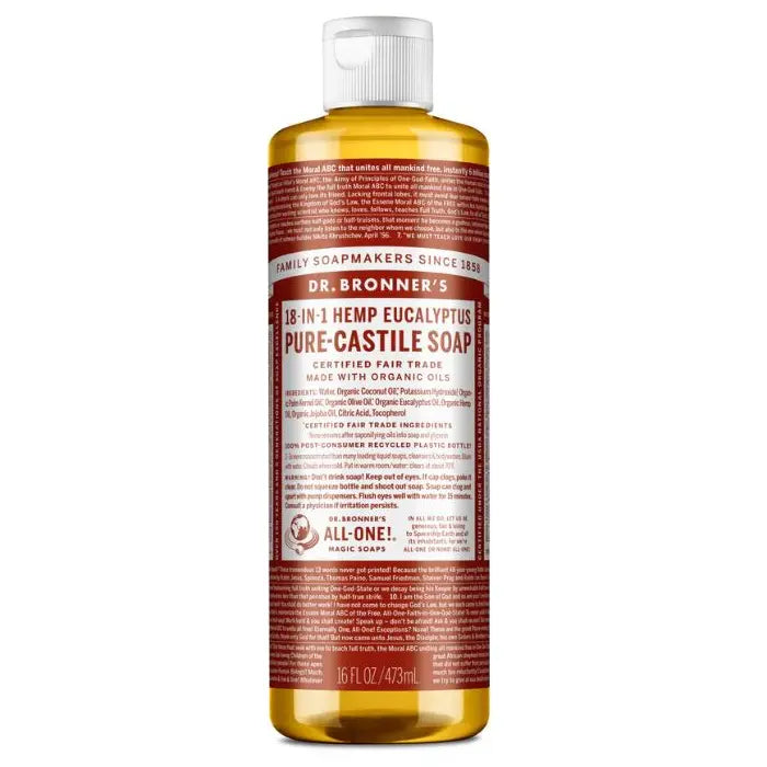 DR. BRONNER'S MAGIC SOAPS ORGANIC CASTILE LIQUID SOAP EUCALYPTUS 16OZ