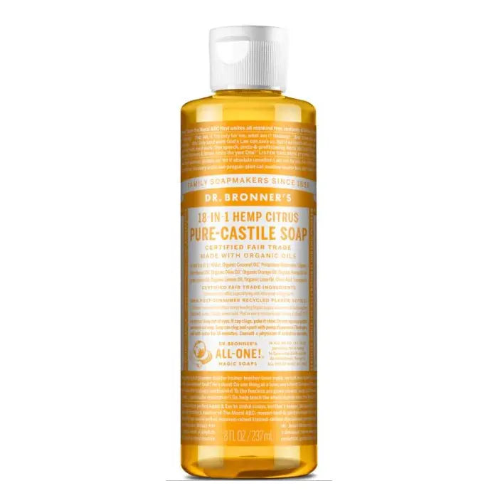 DR. BRONNER'S MAGIC SOAPS ORGANIC CASTILE LIQUID SOAP CITRUS ORANGE 8OZ