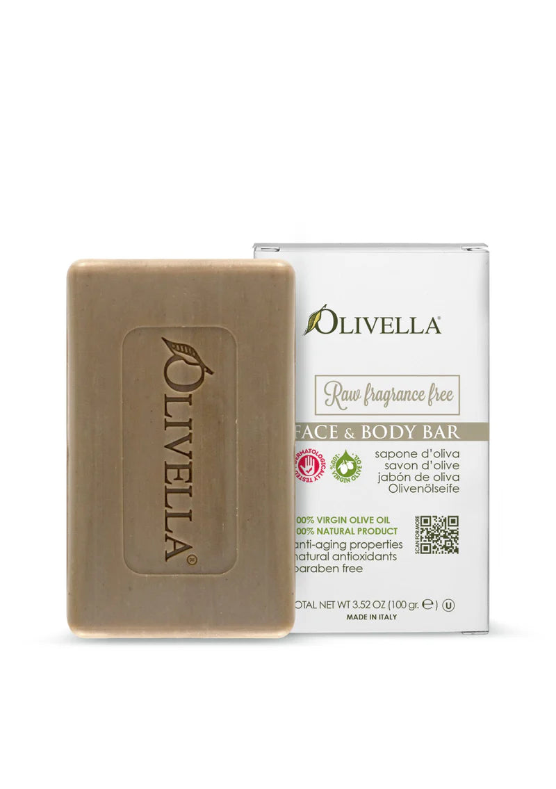 OLIVELLA FACE AND BODY BAR RAW FRAGRANCE FREE 3.52 OZ