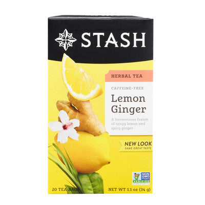 STASH TEA Lemon Ginger Tea Caffeine Free 20 BAG
