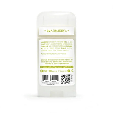 HUMBLE BRANDS DEODORANT VEGAN SENSITIVE BERGAMOT & GINGER 2.5OZ
