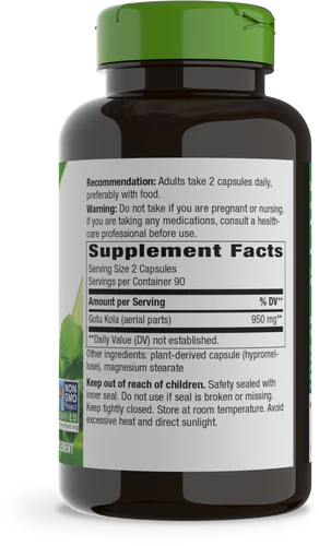 Nature's Way Gotu Kola Herb 180 Vgn Cp