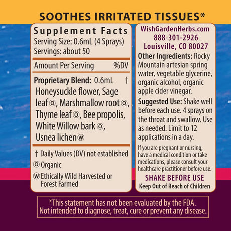 Wish Garden KICK-ASS THROAT SPRAY 1 FL OZ