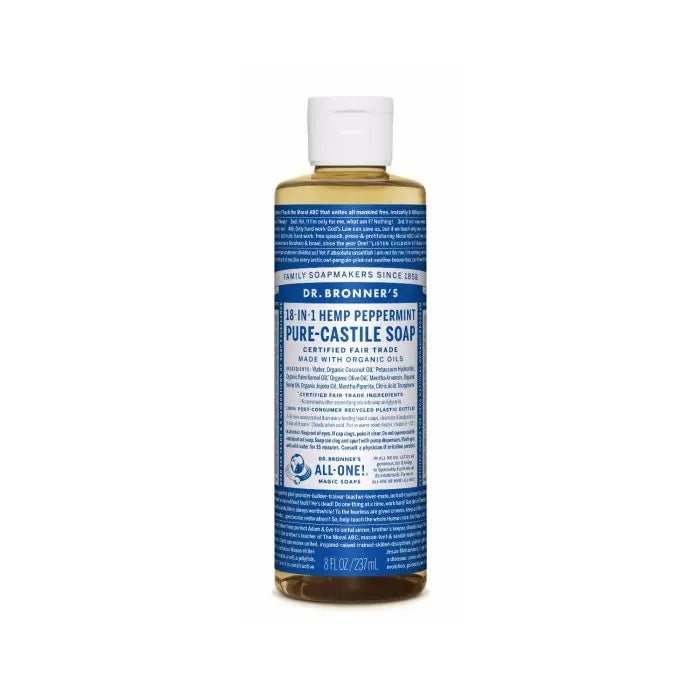 DR. BRONNER'S MAGIC SOAPS ORGANIC CASTILE LIQUID SOAP PEPPERMINT 8OZ