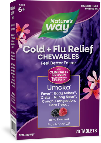 Nature's Way Umcka® Cold+Flu Chewable (Berry) 20 Chw Tb