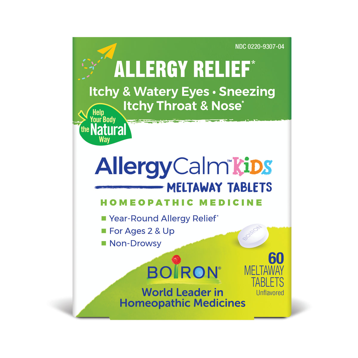 Tabletas de disolución rápida Boiron Allergy Calm para niños