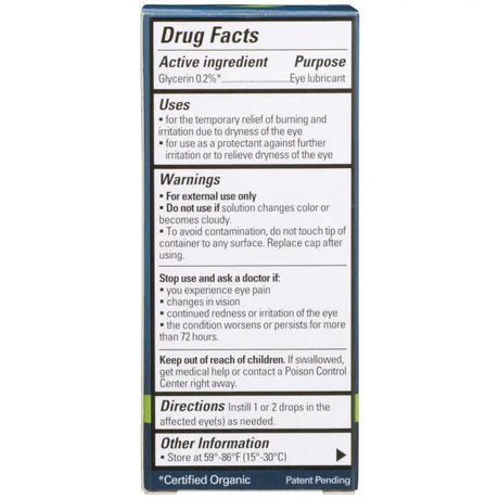 EYEGANICS ORGANIC TEARS 10ML