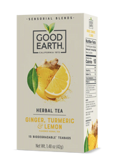GOOD EARTH TEAS Sensorials Tumeric Lemon 15 BAG