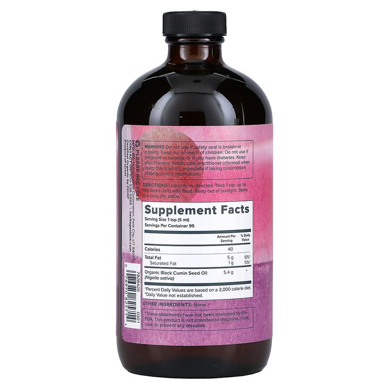 Heritage Store Black Seed Oil 16floz