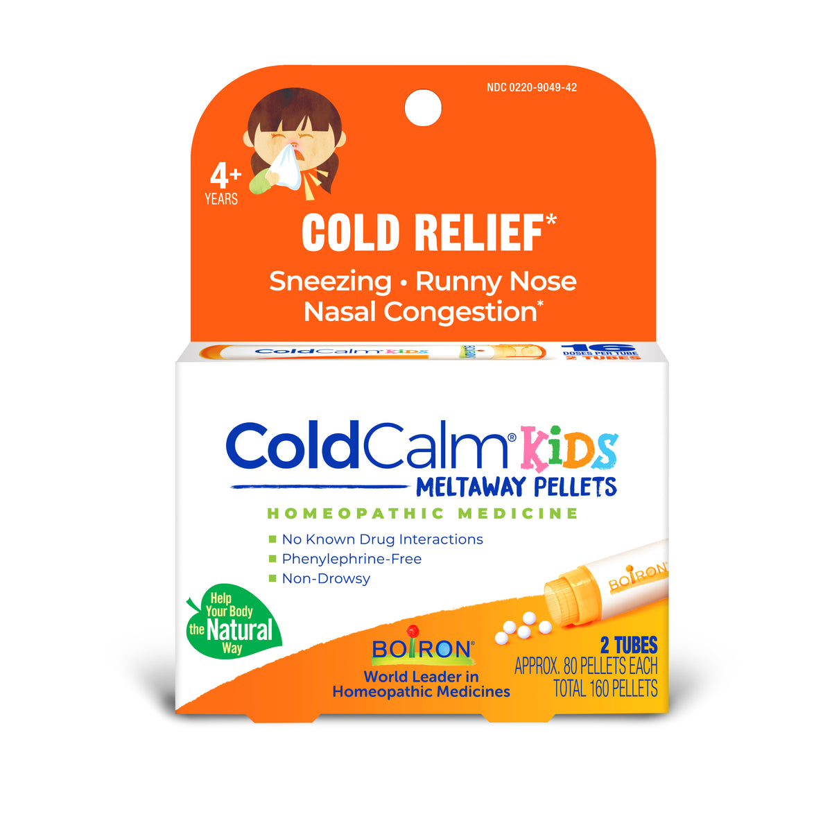 Tabletas de disolución rápida Boiron Coldcalm para niños
