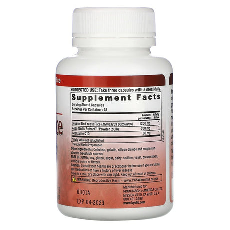 Kyolic Aged Garlic Extract Formula 114, Red Rice Yeast & Coq10, 75 Capsules