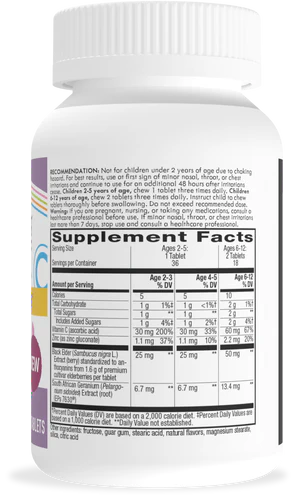 Nature's Way Sambucus Relief Kids  36 Chew Tabs