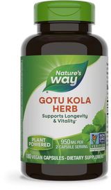 Nature's Way Gotu Kola Herb 180 Vgn Cp