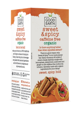 GOOD EARTH TEAS Organic Sweet & Spicy Herbal Tea Caffeine Free 18 BAG