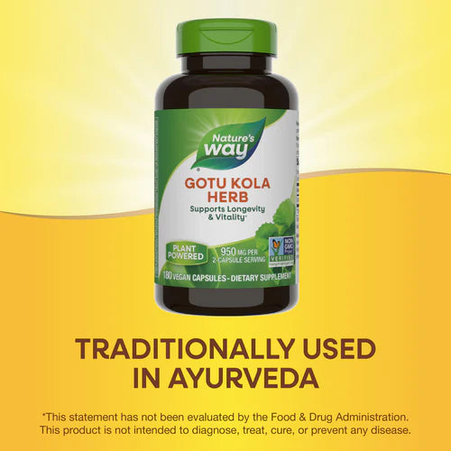 Nature's Way Gotu Kola Herb 180 Vgn Cp