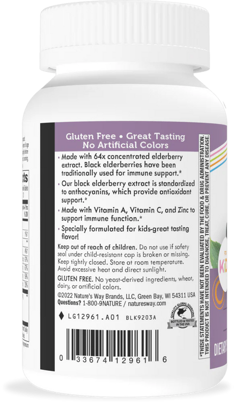 Nature's Way Sambucus Kids Chewable Tablets 40 Chw Tb