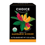 CHOICE ORGANIC TEAS Mandarin Ginger Tea 16 CT