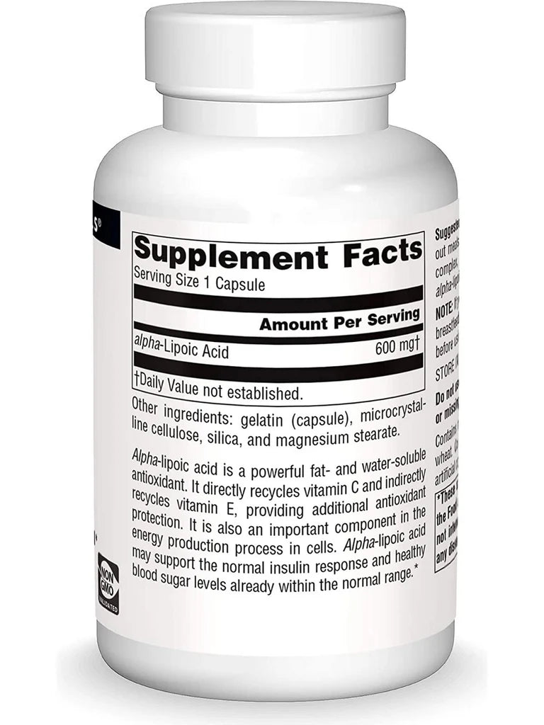 SOURCE NATURALS ALPHA LIPOIC ACID 600MGCAP 120