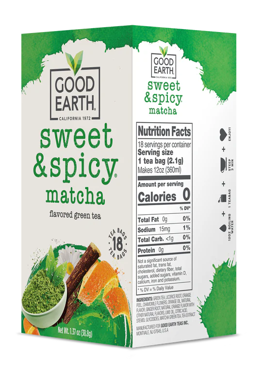 GOOD EARTH TEAS Matcha Maker Green Tea 18 BAG