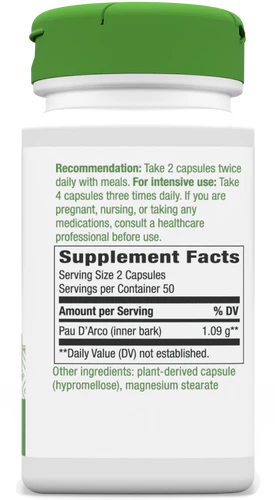 Nature's Way Pau d’Arco Inner Bark 100 Vgn Cp