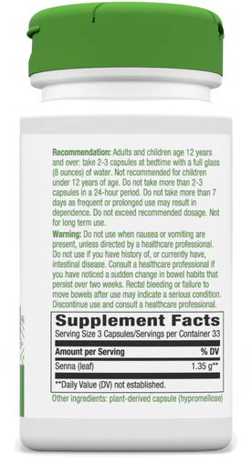 Nature's Way Senna Leaves 100 Vgn Cp