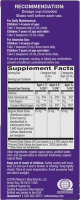 Nature's Way Sambucus Organic Syrup for Kids 4 Fl Oz