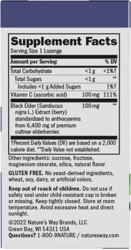 Nature's Way Sambucus Original Lozenge 30 Loz